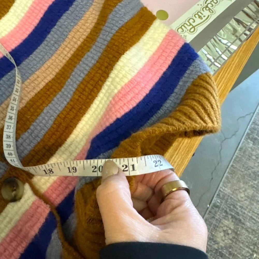 Madewell Striped Springview Sweater Cardigan Size S - Picture 13 of 13